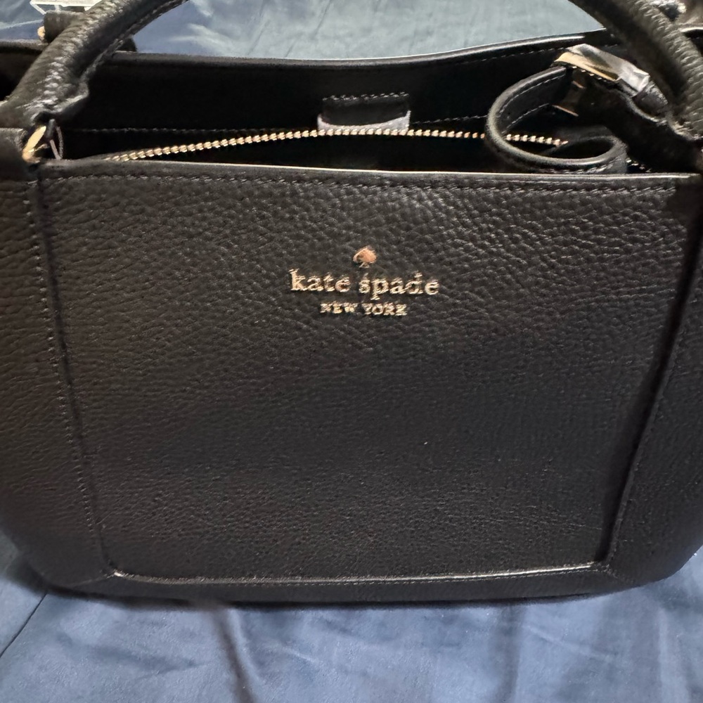 Kate Spade Black Textured Satchel